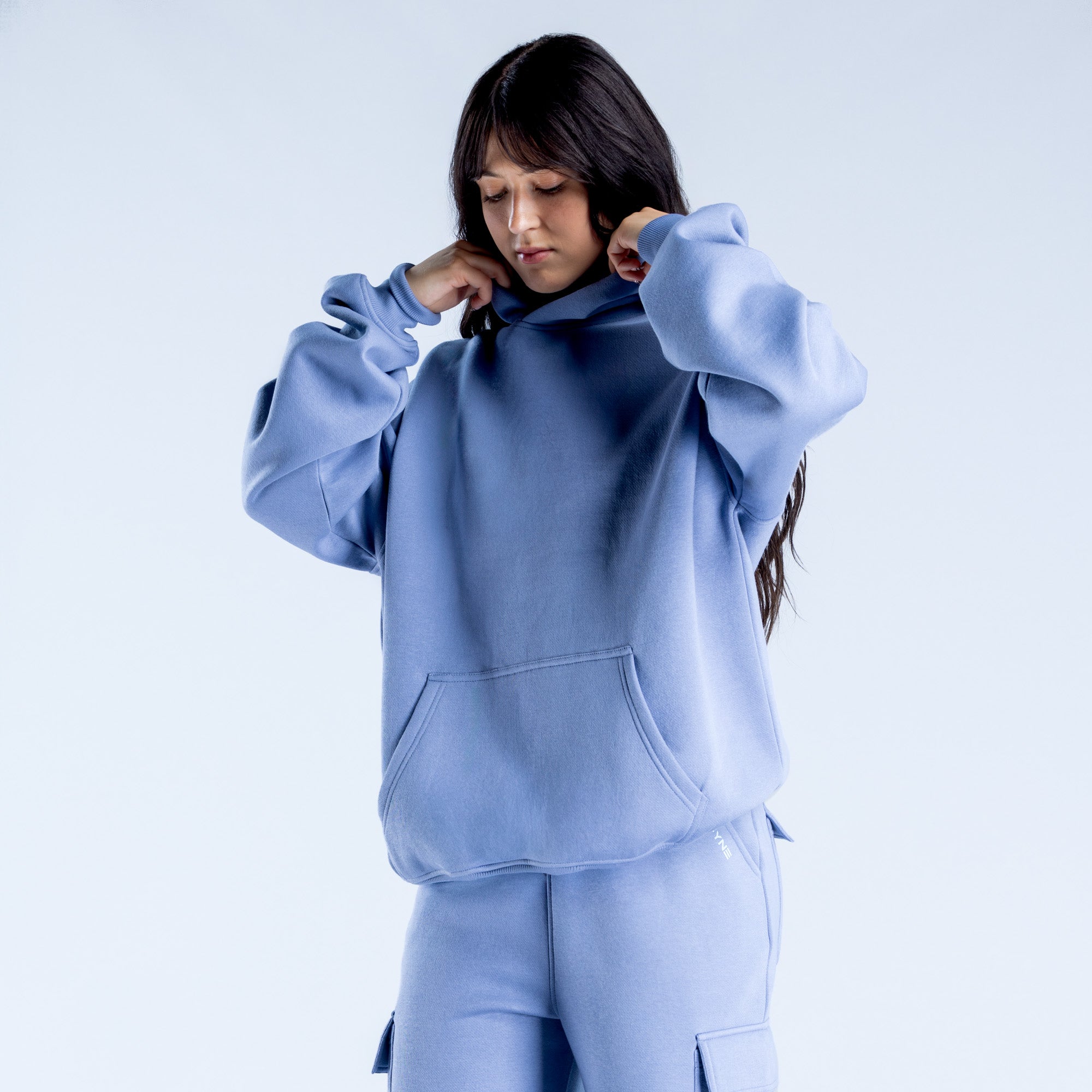 DFYNE Lanyi Edit Oversized Hoodie Dam Blå | 1495768-IK