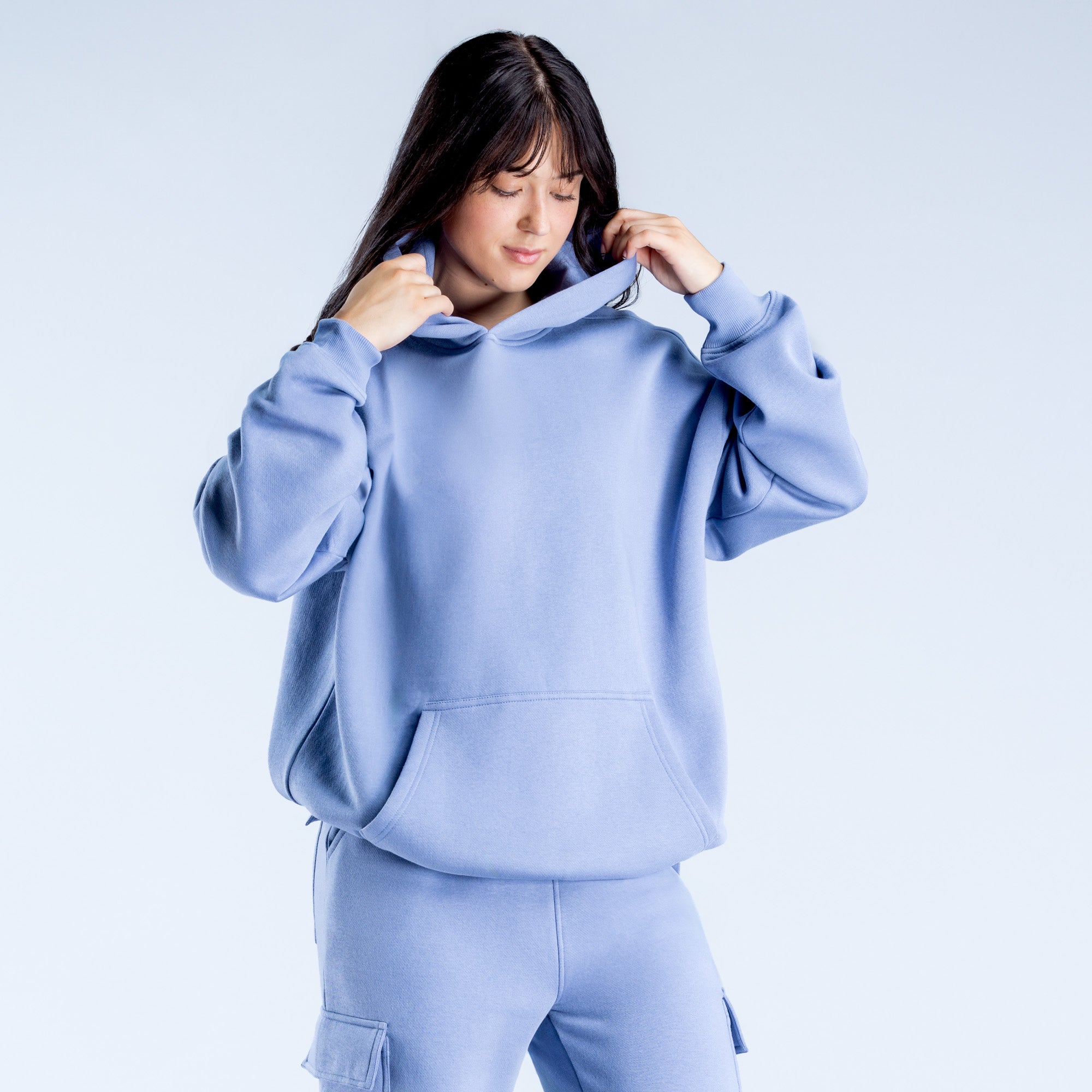 DFYNE Lanyi Edit Oversized Hoodie Dam Blå | 1495768-IK