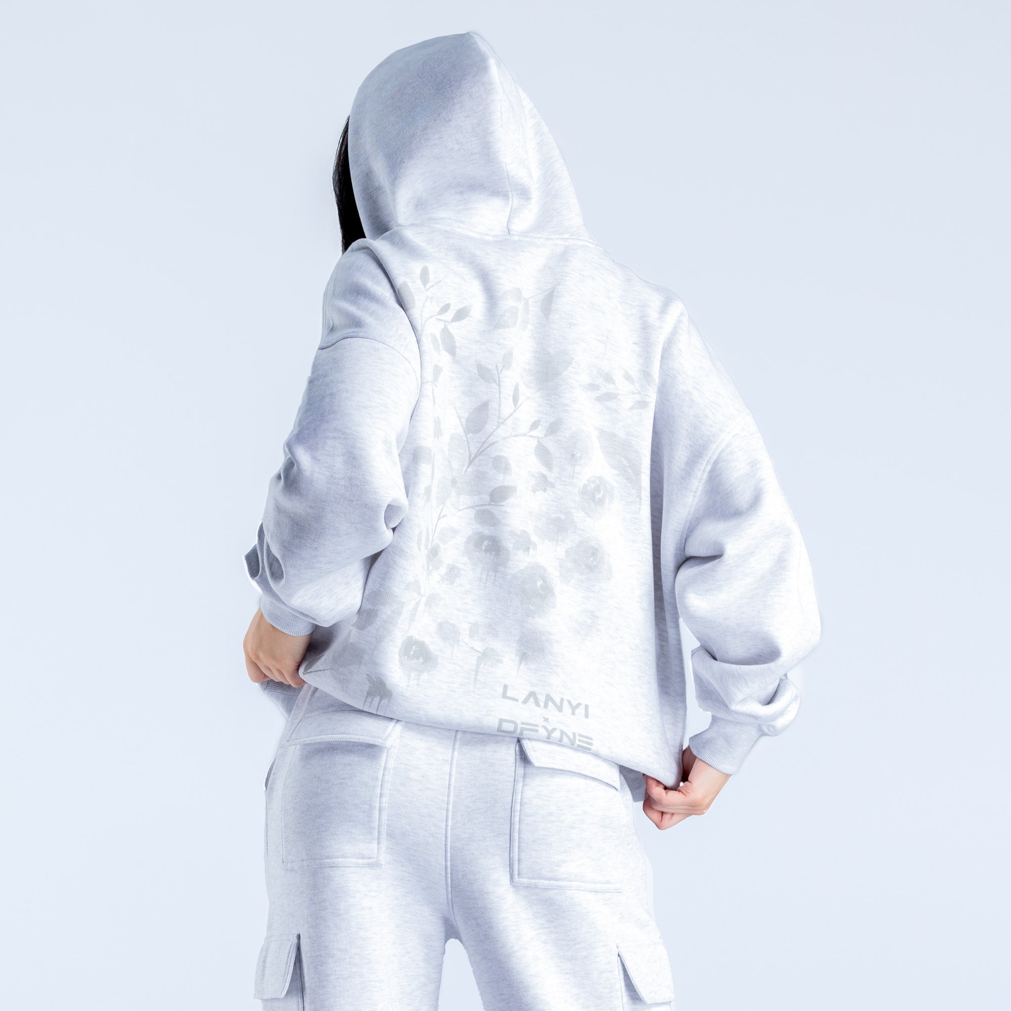 DFYNE Lanyi Edit Oversized Hoodie Dam Grå | 9543802-IR