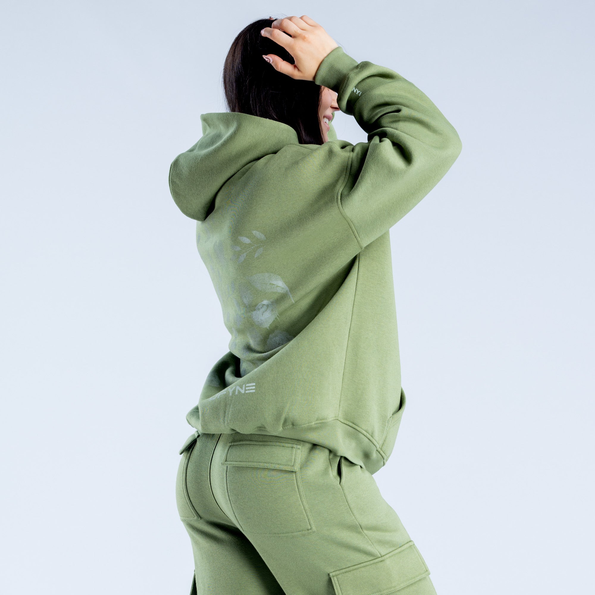 DFYNE Lanyi Edit Oversized Hoodie Dam Mörkgröna | 1604793-ZG