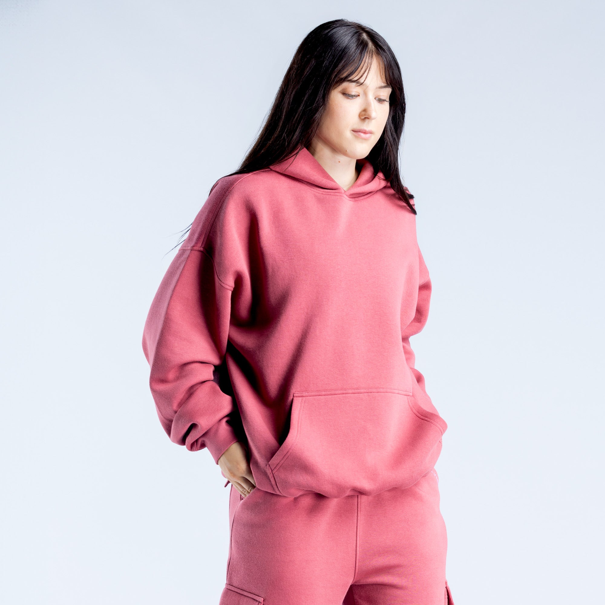 DFYNE Lanyi Edit Oversized Hoodie Dam Mörkrosa | 1087639-OG