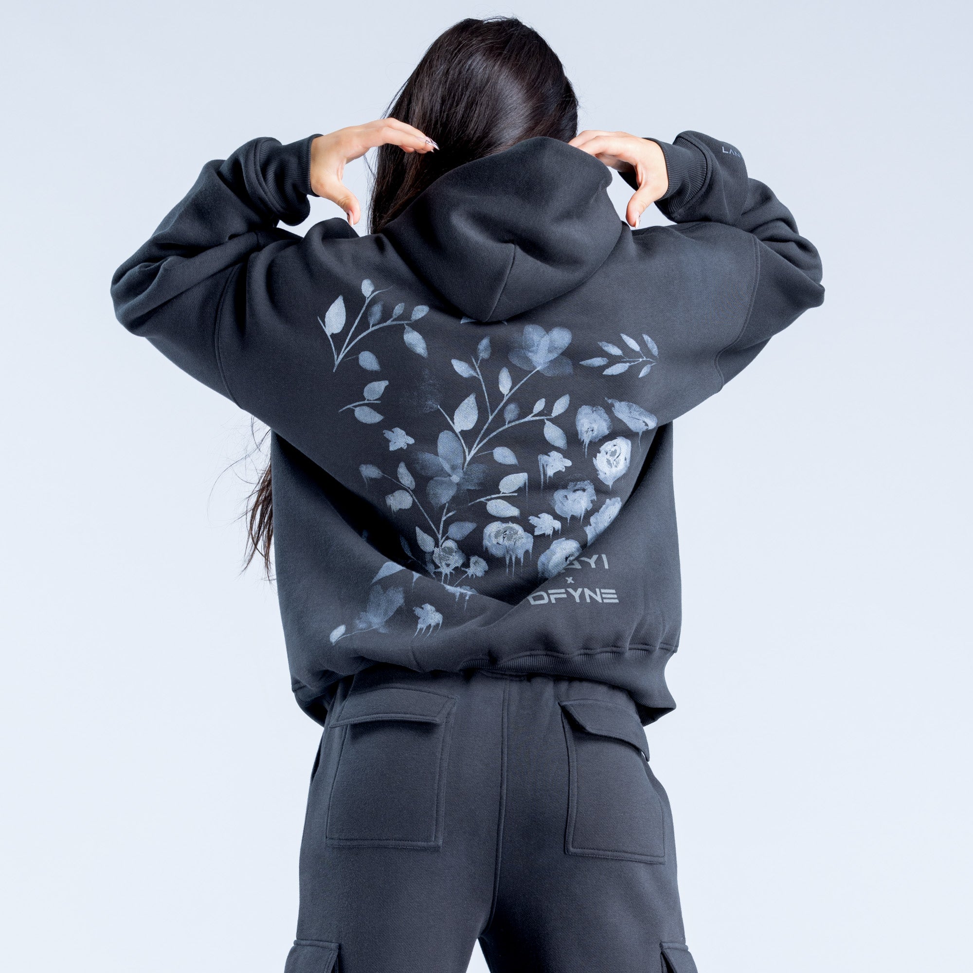 DFYNE Lanyi Edit Oversized Hoodie Dam Svarta | 5086923-WX