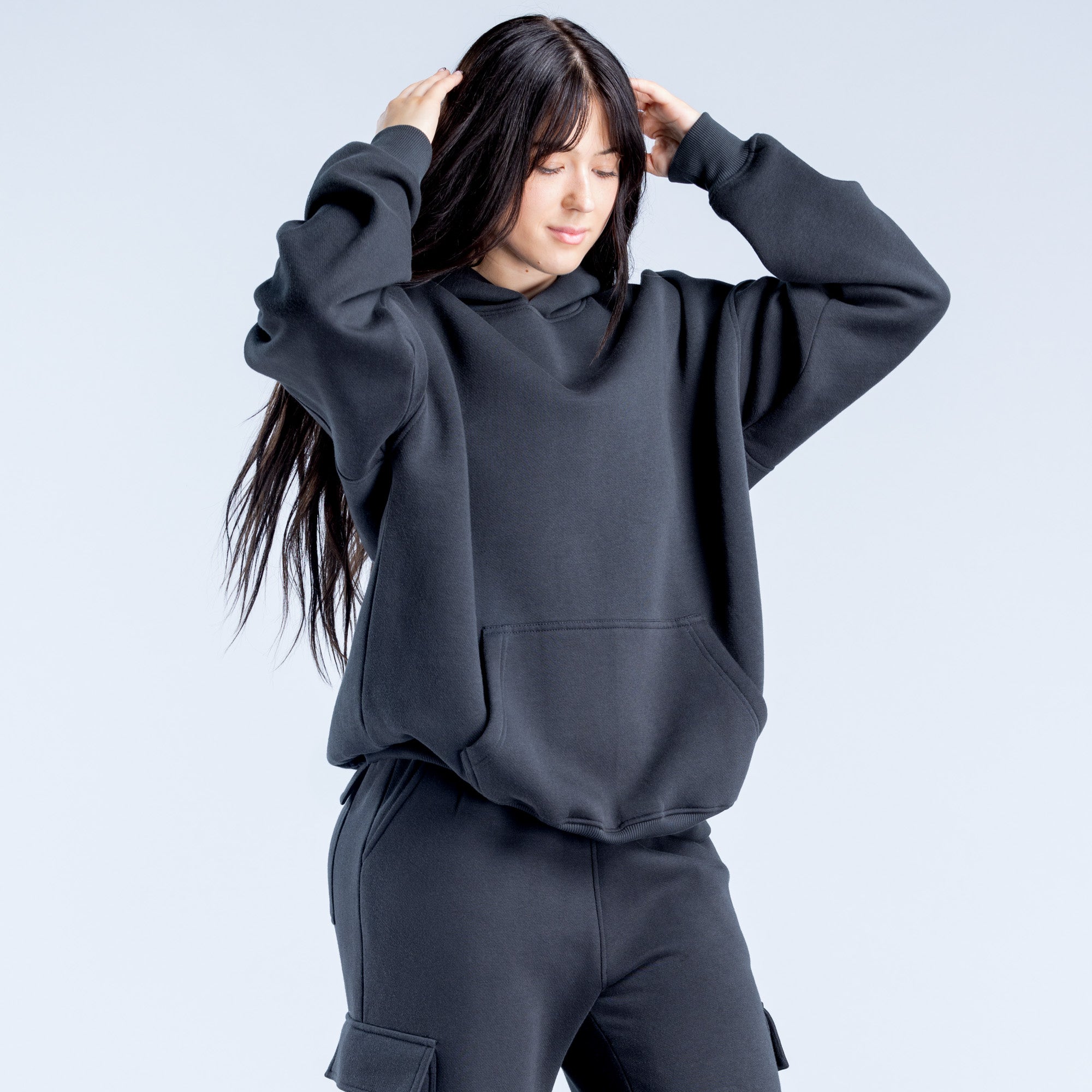 DFYNE Lanyi Edit Oversized Hoodie Dam Svarta | 5086923-WX